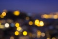 Abstract bokeh city lights at dusk Royalty Free Stock Photo