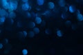 Abstract bokeh dark blue with light background.Navy blue color night light elegance,smooth backdrop,artwork design for new year,Ch Royalty Free Stock Photo