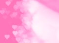 abstract bokeh heart shape pink beautiful love sweet romantic background Royalty Free Stock Photo