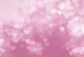 abstract bokeh heart texture light pink multiple lovely blur sweet background pink Royalty Free Stock Photo