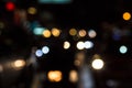 Abstract bokeh light background of city night with vignette Royalty Free Stock Photo