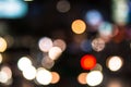 Abstract bokeh light background of city night with vignette Royalty Free Stock Photo