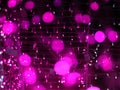 Abstract Bokeh light blurred background, lightbulb on Christmas tree for celebrate season with pink, purple and white colorful def Royalty Free Stock Photo