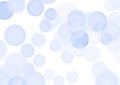 Abstract bokeh light bubble white and blue background decoration