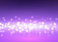 Bokeh light stars on lilac background Royalty Free Stock Photo
