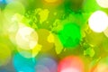 Abstract bokeh of light with world map Royalty Free Stock Photo