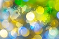 Abstract bokeh of light with world map Royalty Free Stock Photo