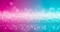 Abstract Bokeh Lights Background with Pink and Teal Gradient and Glittering Particles image photo Royalty Free Stock Photo