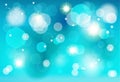 Christmas blue bokeh lights effect wallpaper Christmas Winter Holiday Decoration wallpaper vector template Royalty Free Stock Photo