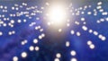 Abstract bokeh lights on dark blue background Royalty Free Stock Photo