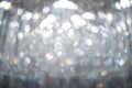 Abstract bokeh lights with soft light background, Bokeh blurred of Chrystal chandelier Royalty Free Stock Photo