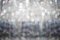 Abstract bokeh lights with soft light background, Bokeh blurred of Chrystal chandelier Royalty Free Stock Photo