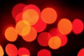 Abstract Bokeh of Orange and Red Illuminated Decorating Light