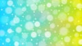 Abstract Bright Bokeh and Glittering Sparkles in Colorful Blue, Yellow and Green Gradient Background Royalty Free Stock Photo