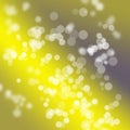 Beauty yellow and purple and white sparkle bokeh. Abstract glowing light circle pattern background. blurry twinkle effect sky fram Royalty Free Stock Photo