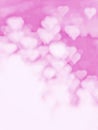 Abstract Bokeh White Pink Light Pattern Heart Sweet Romantic Love Valentine Blur For Background Royalty Free Stock Photo