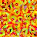 Bold bright tropical jungle-inspired pattern Abstract blurry fluffy wool wild animal skin