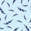 Abstract Bolt Seamless Pattern Design. Thunder Background Vector Royalty Free Stock Photo