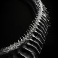 abstract bones spine on black background Royalty Free Stock Photo