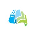 abstract book technology logo icon