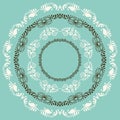 Abstract botanical circle, vector background