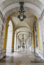 Abstract bottom view of the inside arch in Lisbon