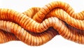 Abstract Braided Texture Interwoven Twisted Rope in Warm Orange Tones Royalty Free Stock Photo