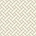 Abstract braiding background. Seamless surface pattern with repeated diagonal weave rectangular tiles. Wicker wallpaper