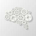 Abstract brain gear Royalty Free Stock Photo