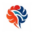 Abstract Brain Logo Design for Smart Solutions Royalty Free Stock Photo