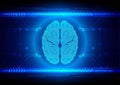 Abstract brain Technology with circuit and arrow background