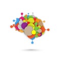 Abstract brain vector metaball graphic