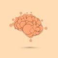 Abstract brain vector metaball graphic
