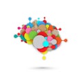 Abstract brain vector metaball graphic Royalty Free Stock Photo