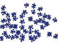 Abstract brainteaser jigsaw puzzle dark blue Royalty Free Stock Photo