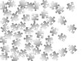 Abstract brainteaser jigsaw puzzle metallic Royalty Free Stock Photo