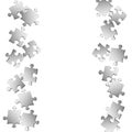 Abstract brainteaser jigsaw puzzle metallic Royalty Free Stock Photo