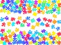 Abstract brainteaser jigsaw puzzle rainbow colors Royalty Free Stock Photo