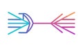 Abstract Branching Data Flow, Network Connectivity and Pathways, vector design Generative AI Royalty Free Stock Photo