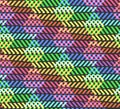 Abstract break zigzag rainbow pattern with rhombus