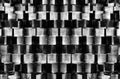 Abstract Brick Patterns with Black and White Colors