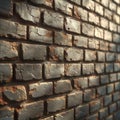 Abstract brick wall backdrop with textured charm and vintage architecture