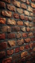 Abstract brick wall backdrop with textured charm and vintage architecture
