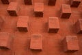 Abstract brick wall with cubical structure Royalty Free Stock Photo