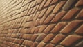 Abstract brick wall pattern in a row, old fashioned and weathered generated by AI Royalty Free Stock Photo