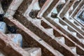 Abstract bricks background with selective focus