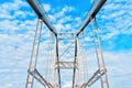 Abstract Bridge and Blue Sky Background Royalty Free Stock Photo
