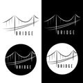 Abstract bridge construction set vector design