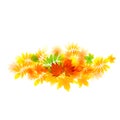 Abstract bright autumn leaves baner