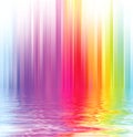 Abstract background with multicolored stripes and waves